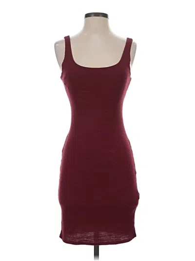 Pre-owned Lush Casual Dress In Burgundy