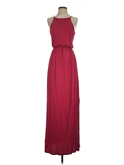 Pre-owned Lush Casual Dress In Burgundy