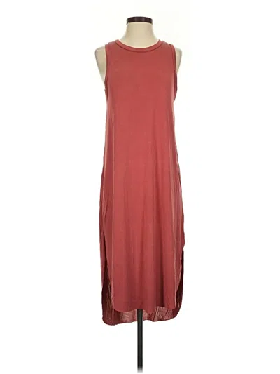Pre-owned Lush Casual Dress In Burgundy