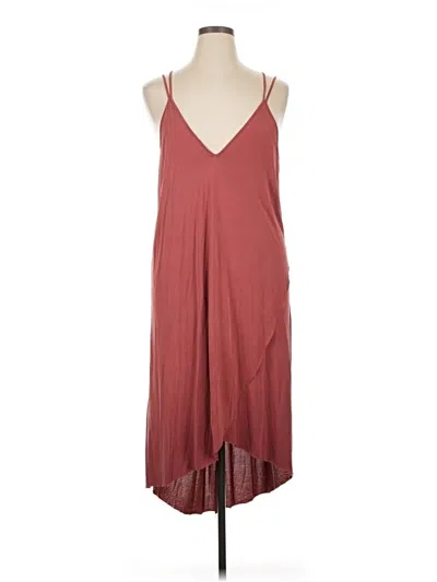 Pre-owned Lush Casual Dress In Burgundy