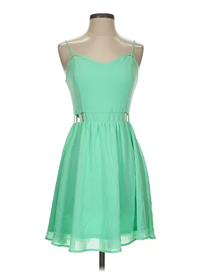 Pre-owned Lush Casual Dress In Green