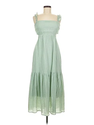 Pre-owned Lush Casual Dress In Green