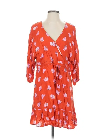 Pre-owned Lush Casual Dress In Orange