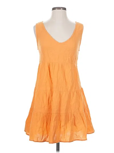 Pre-owned Lush Casual Dress In Orange