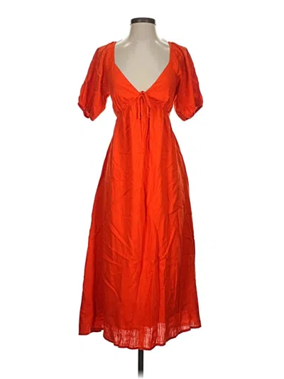 Lush Casual Dress In Orange