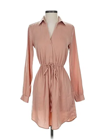 Pre-owned Lush Casual Dress In Tan