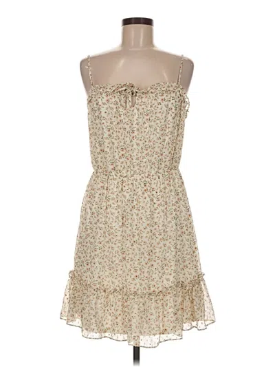 Pre-owned Lush Casual Dress In Tan