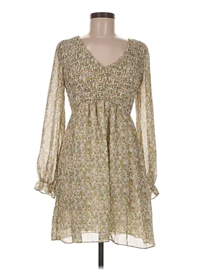 Pre-owned Lush Casual Dress In Tan