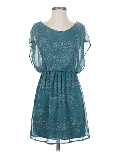 Pre-owned Lush Casual Dress In Teal