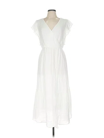 Pre-owned Lush Casual Dress In White
