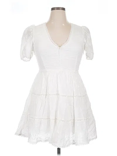 Pre-owned Lush Casual Dress In White