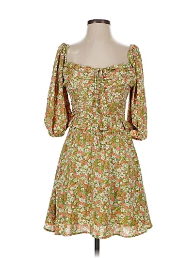 Pre-owned Lush Casual Dress In Yellow