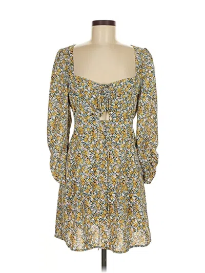 Pre-owned Lush Casual Dress In Yellow