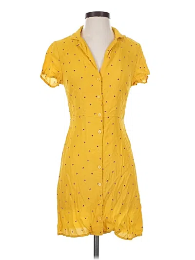 Pre-owned Lush Casual Dress In Yellow
