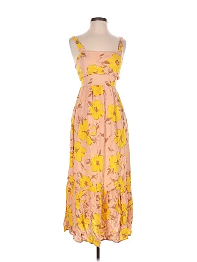 Pre-owned Lush Casual Dress In Yellow