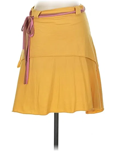 Pre-owned Lush Casual Skirt In Yellow