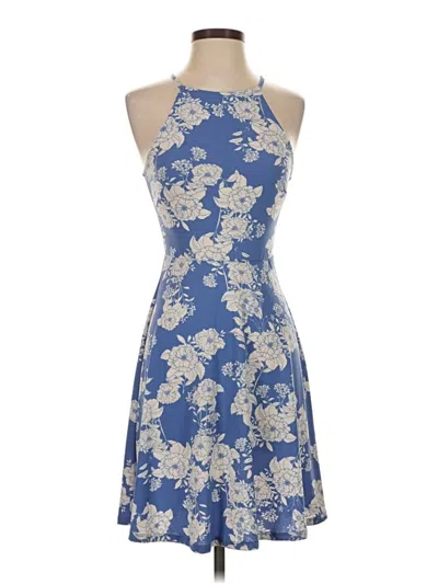 Pre-owned Lush Cocktail Dress In Blue