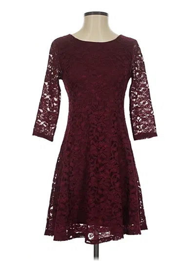 Pre-owned Lush Cocktail Dress In Burgundy