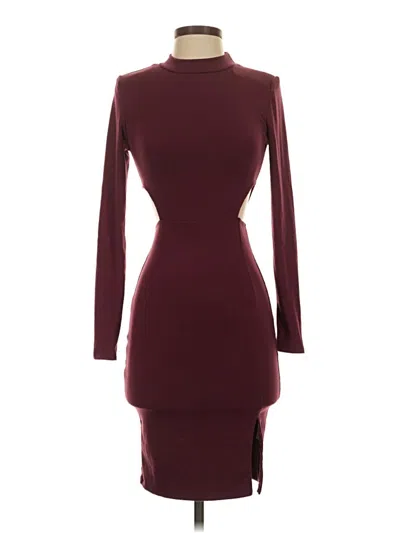 Pre-owned Lush Cocktail Dress In Burgundy