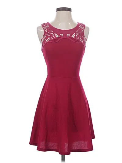 Pre-owned Lush Cocktail Dress In Burgundy