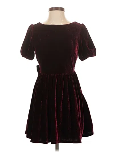Pre-owned Lush Cocktail Dress In Burgundy