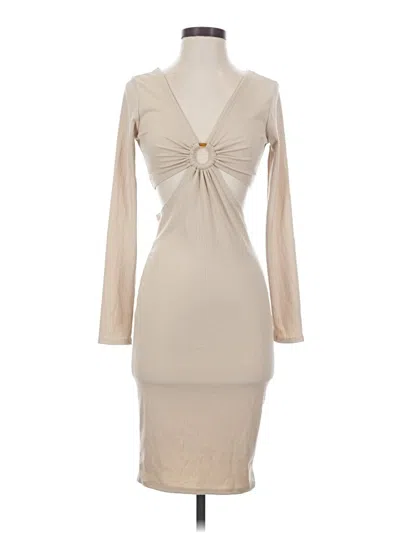 Pre-owned Lush Cocktail Dress In Tan