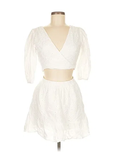 Pre-owned Lush Cocktail Dress In White