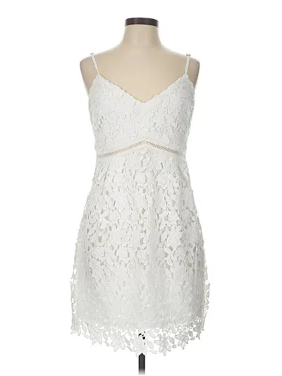 Pre-owned Lush Cocktail Dress In White