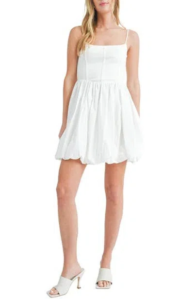 Lush Corset Bubble Dress In Off White
