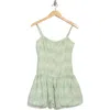 Lush Corset Bubble Hem Minidress In Green Animal