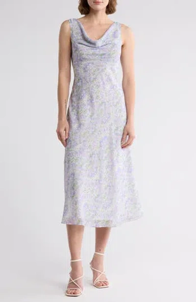 Lush Cowl Neck Midi Dress In Gray