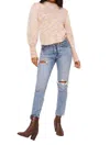 Lush Crewneck Sweater In Pink Multi In Pink
