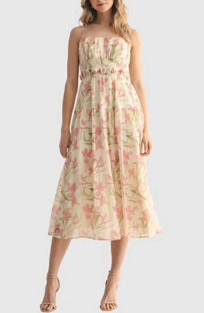 Lush Crinkle Texture Midi Dress