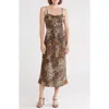 Lush Cutout Leopard Print Slipdress
