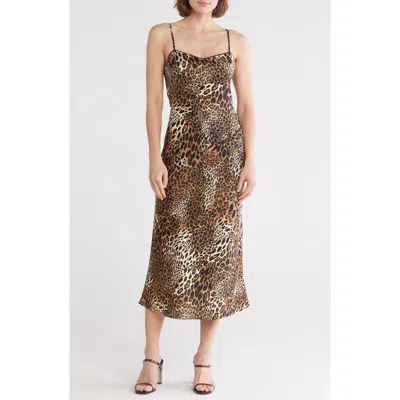 Lush Cutout Leopard Print Slipdress