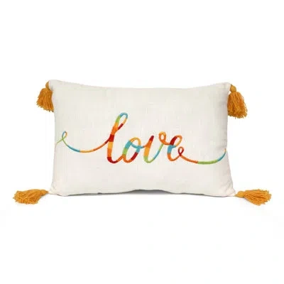 Lush Decor 100% Cotton Throw Square Pillow Cover & Insert