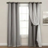 Lush Decor 2 Piece Solid Blackout Grommet Curtain Panel Set