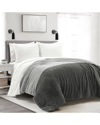 Lush Decor 3pc Farmhouse All-season Comforter Set In Gray