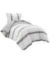 Lush Decor 2pc Farmhouse Back-to-campus Duvet Cover Set In Navy