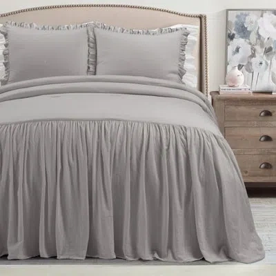 Lush Decor 3 Piece Coverlet Set In Gray