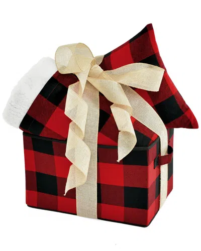 Lush Decor 3pc Woven Buffalo Check Box Set In Black