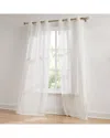 Lush Decor Lush Décor Aileen Textured Raindrop Sheer Window Curtain Panels In White