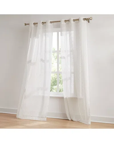 Lush Decor Lush Décor Aileen Textured Raindrop Sheer Window Curtain Panels In White