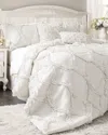 Lush Decor Avon 3pc Comforter Set In White