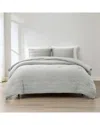 Lush Decor Lush Décor Azalea Ruched Velvet Stripe Comforter Set In Gray