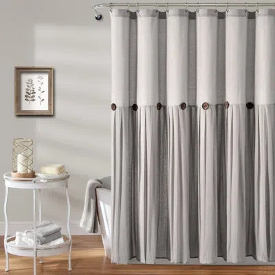 Lush Decor Beckham Single Shower Curtain In Gray