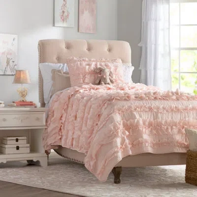 Lush Decor Belle Microfiber Reversible Traditional Quilt Set In Pink Blush