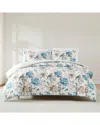 Lush Decor Lush Décor Bird & Hydrangea Reversible Cotton Duvet Cover Set In Blue