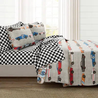 Lush Decor Blue Reversible 5 Piece Quilt Set