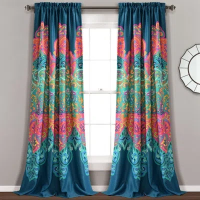 Lush Decor Boho Chic Boho Chic Paisley Room Darkening Thermal Rod Pocket Curtain Panels